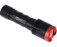 Taschenlampe, LED, 6x AA, 1400lm, 200m, IP67, Schwarz / Rot